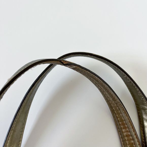 Vintage Coach Bag Poppy Signature C Logo Glam Tote 23261 Gold Tan Handbag Bag - Picture 11 of 16